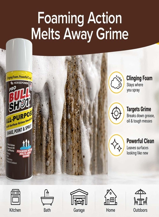 Horsepower Bull Shot All-Purpose Foam Cleaner, AS SEEN ON TV, Removes Greasy Residue, Fingerprints, Grime & Dirt Fast, USA Made - Image 5