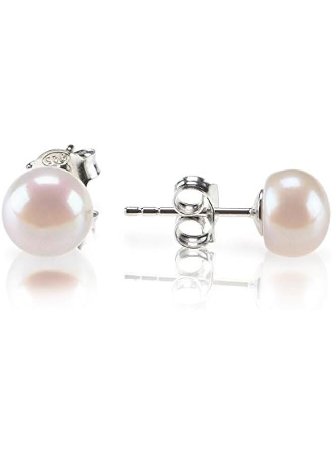 PAVOI Sterling Silver, 14K Gold Plated, AAA+ Quality Handpicked Freshwater Cultured Stud Pearl Earrings - Image 1