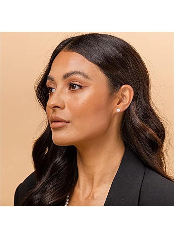 PAVOI Sterling Silver, 14K Gold Plated, AAA+ Quality Handpicked Freshwater Cultured Stud Pearl Earrings - Image 2