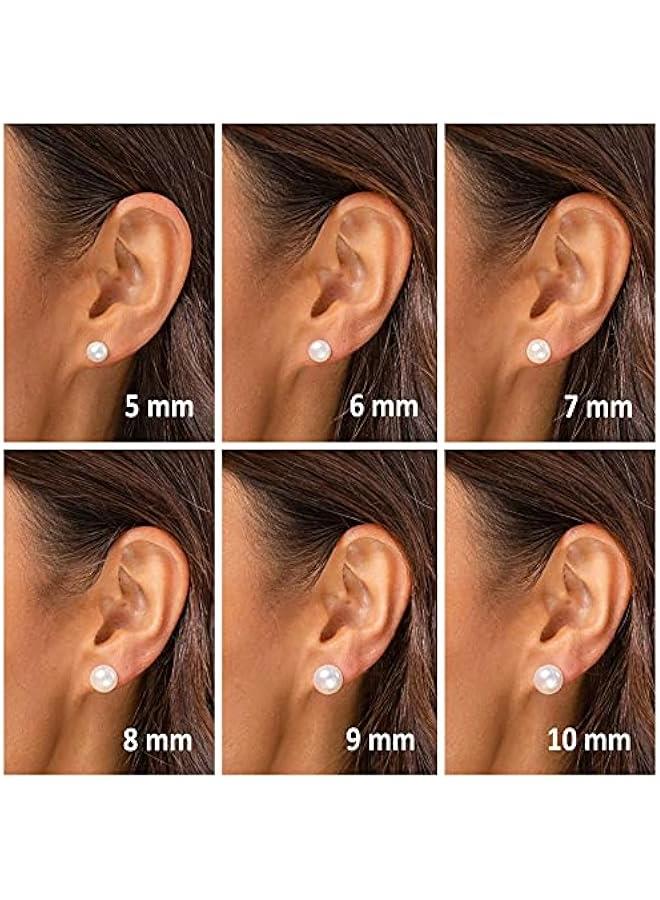 PAVOI Sterling Silver, 14K Gold Plated, AAA+ Quality Handpicked Freshwater Cultured Stud Pearl Earrings - Image 3