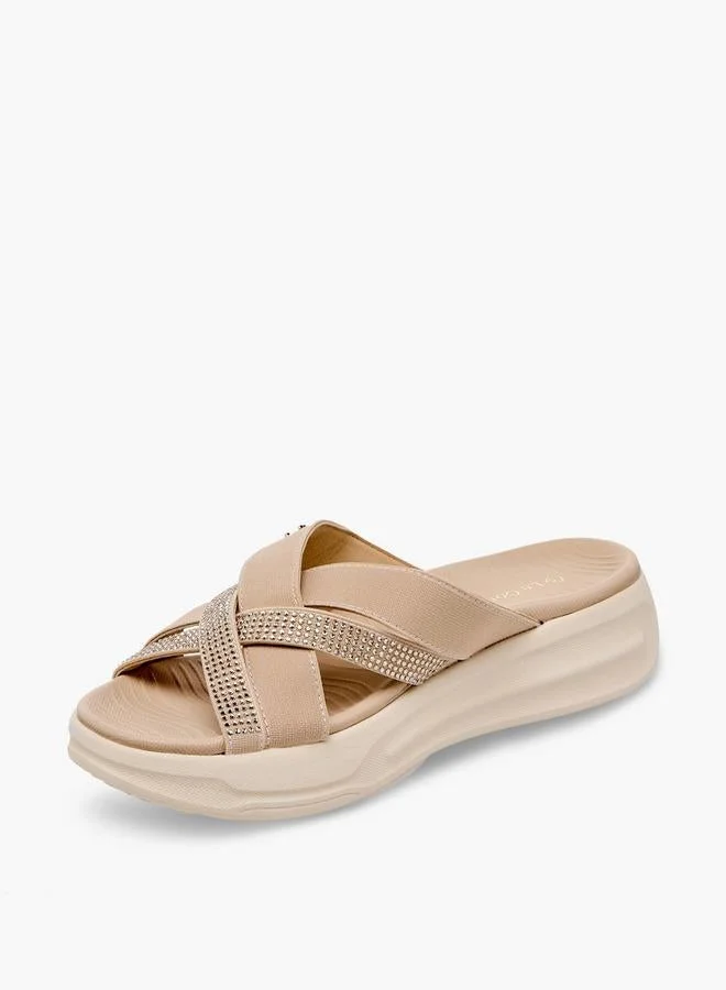 Le Confort BEIGE Women Embellished Platform Sandals for Women | Best Price UAE