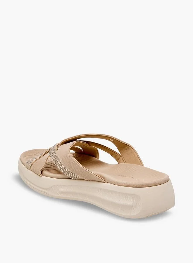 Le Confort BEIGE Women Embellished Platform Sandals for Women | Best Price UAE
