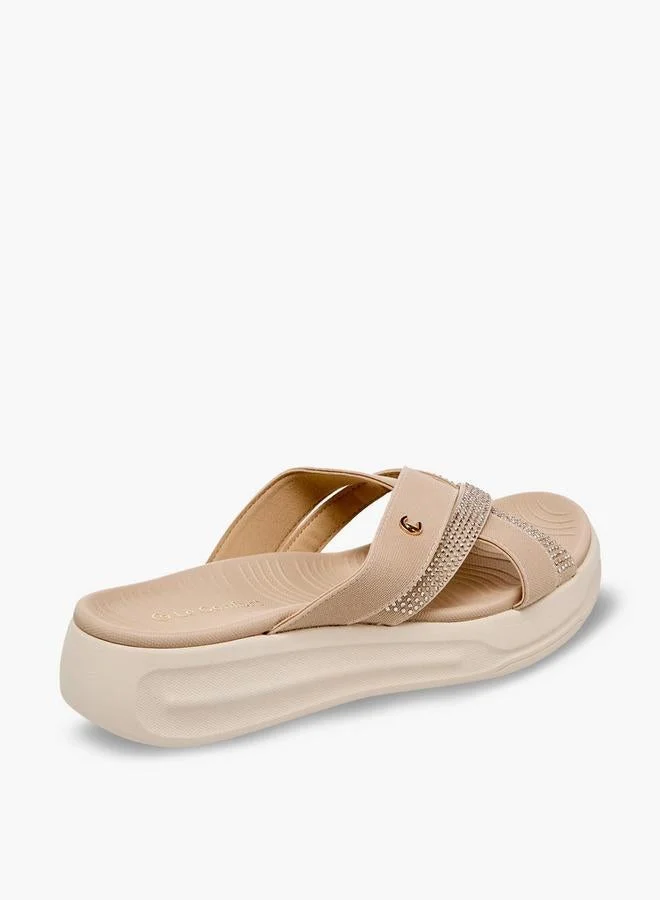 Le Confort BEIGE Women Embellished Platform Sandals for Women | Best Price UAE