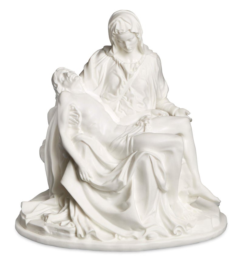 Josephs Studio by Roman La Pieta Figure on Base Renaissance Collection 825 H White Resin and Stone Religious Gift Decoration Collection Durable Long Lasting