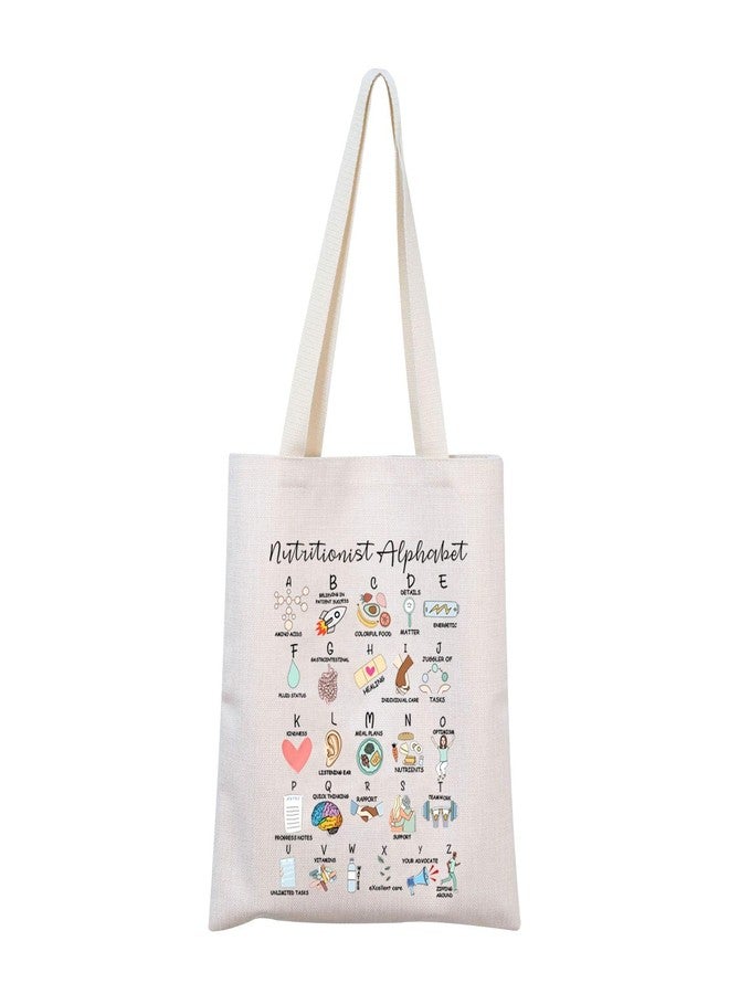 MNIGIU Nutritionist Tote Bag Appreciation Gift - Dietician Shopping Bag Health Advisor RD Bag - Image 1