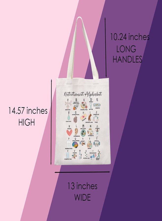 MNIGIU Nutritionist Tote Bag Appreciation Gift - Dietician Shopping Bag Health Advisor RD Bag - Image 2