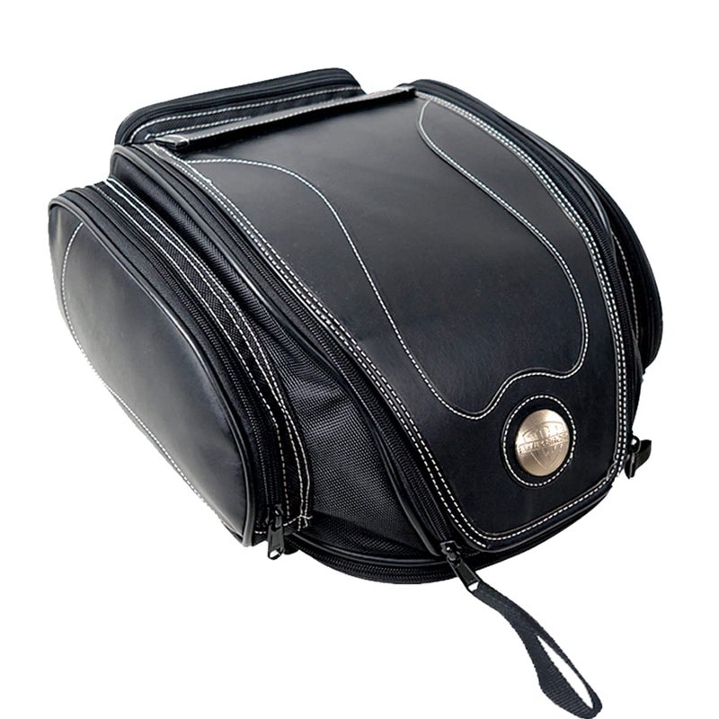 Willbros Motorcycle Tail Bag Waterproof Leather Rear Seat Bags Luggage Saddle Helmet Bag Vintage Multifuction - Image 2