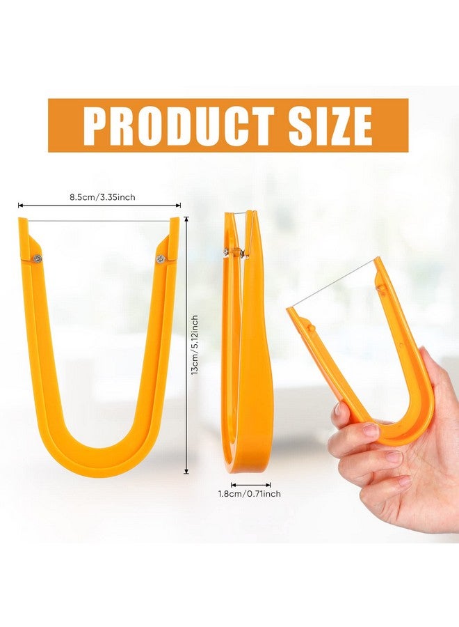 Lothee Pottery Clay Wire Cutter 5.12 x 3.35 Inch Yellow Ceramic Cut Off Tools Hand Pottery Tools and Supplies for Artists Cutting Mud Handcraft - Image 2