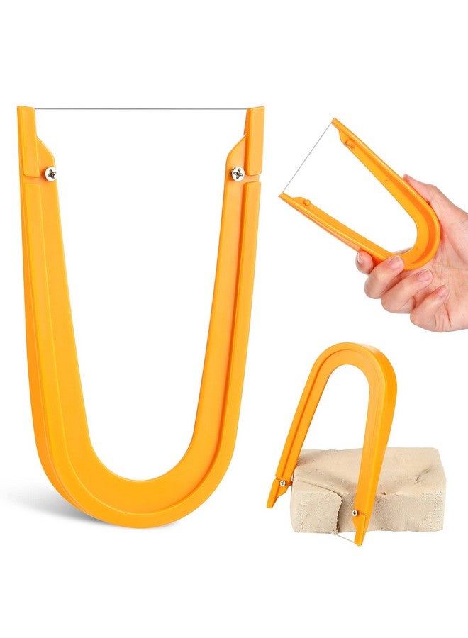Lothee Pottery Clay Wire Cutter 5.12 x 3.35 Inch Yellow Ceramic Cut Off Tools Hand Pottery Tools and Supplies for Artists Cutting Mud Handcraft - Image 1