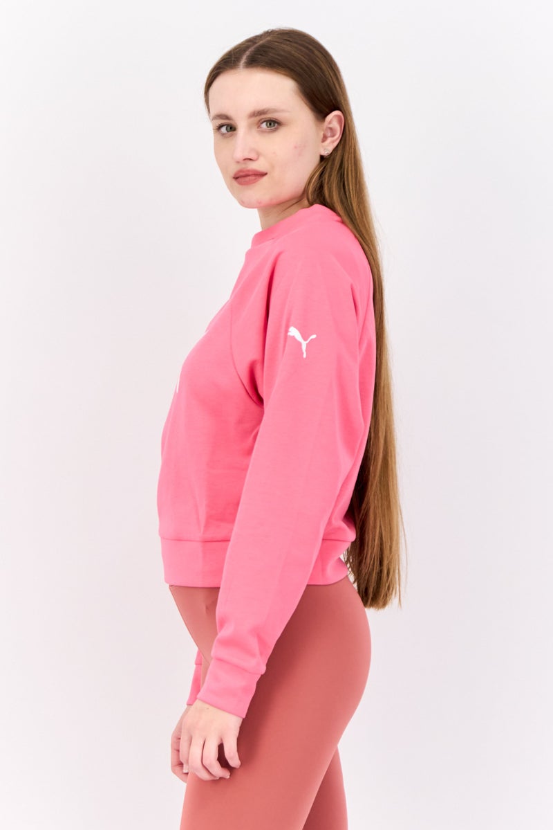 PUMA ملابس رياضية نسائية بأكمام طويلة مناسبة للخارج، وردي - Image 2