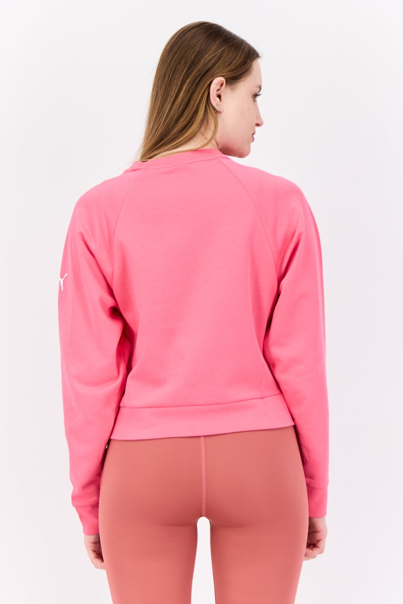 PUMA ملابس رياضية نسائية بأكمام طويلة مناسبة للخارج، وردي - Image 3