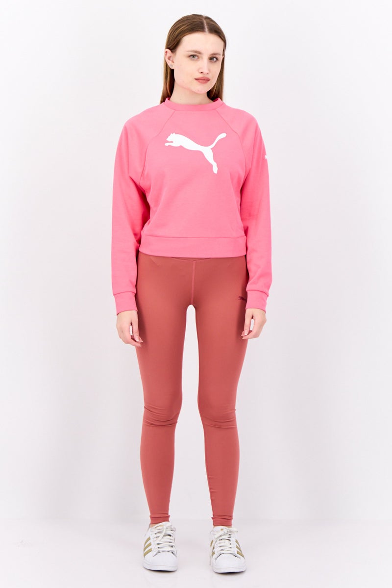 PUMA ملابس رياضية نسائية بأكمام طويلة مناسبة للخارج، وردي - Image 4