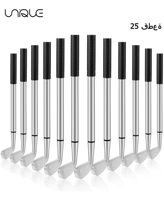 يونيك 25PCS الغولف حبر جاف القلم مصغرة نوادي الغولف الأقلام أقلام الغولف الزخرفية مضحك الرياضة مريح القلم نادي الغولف الدعائم حبر جل أسود للطلاب زملاء العمل لوازم القرطاسية المكتبية - Image 1