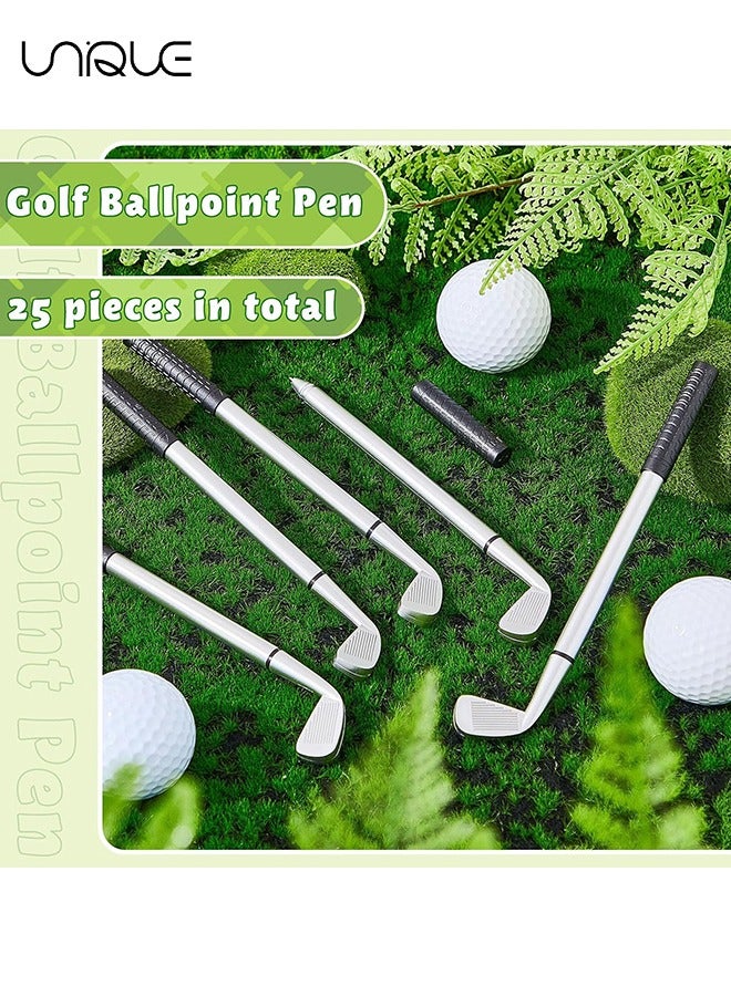 يونيك 25PCS الغولف حبر جاف القلم مصغرة نوادي الغولف الأقلام أقلام الغولف الزخرفية مضحك الرياضة مريح القلم نادي الغولف الدعائم حبر جل أسود للطلاب زملاء العمل لوازم القرطاسية المكتبية - Image 3