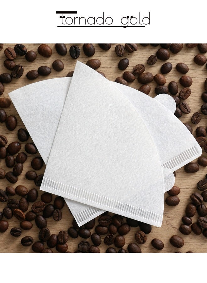 tornado gold 30 Piece Coffee Paper Filter V60 Size 02 White  - Image 5