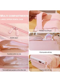 Oasisgalore Large Capacity Pencil Case 3 Compartments,  for Students Teen Girl Boy  - Image 3