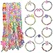 obmwang 20Pcs Princess Necklace Bracelet Set Teenager Costume Jewelry Play Jewelry for Women Dress Up Pretend Play Party Favors - Image 2