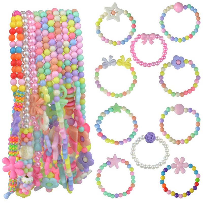 obmwang 20Pcs Princess Necklace Bracelet Set Teenager Costume Jewelry Play Jewelry for Women Dress Up Pretend Play Party Favors - Image 3