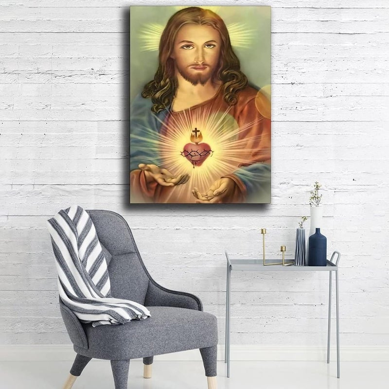 FireDeer Catholic Jesus Poster Print On Canvas Painting Christian God Pictures for Living Room No Frame - Image 5