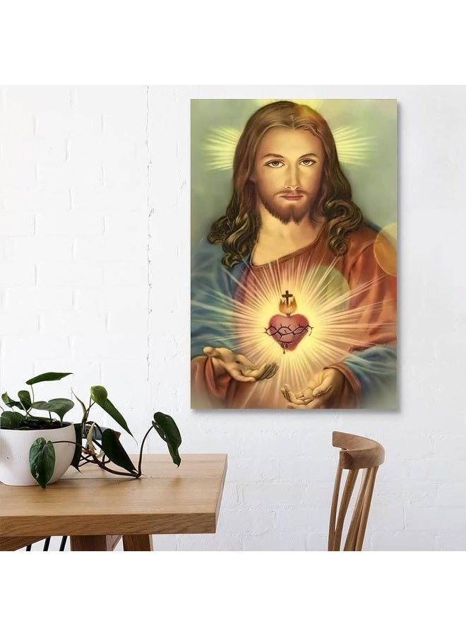 FireDeer Catholic Jesus Poster Print On Canvas Painting Christian God Pictures for Living Room No Frame - Image 4