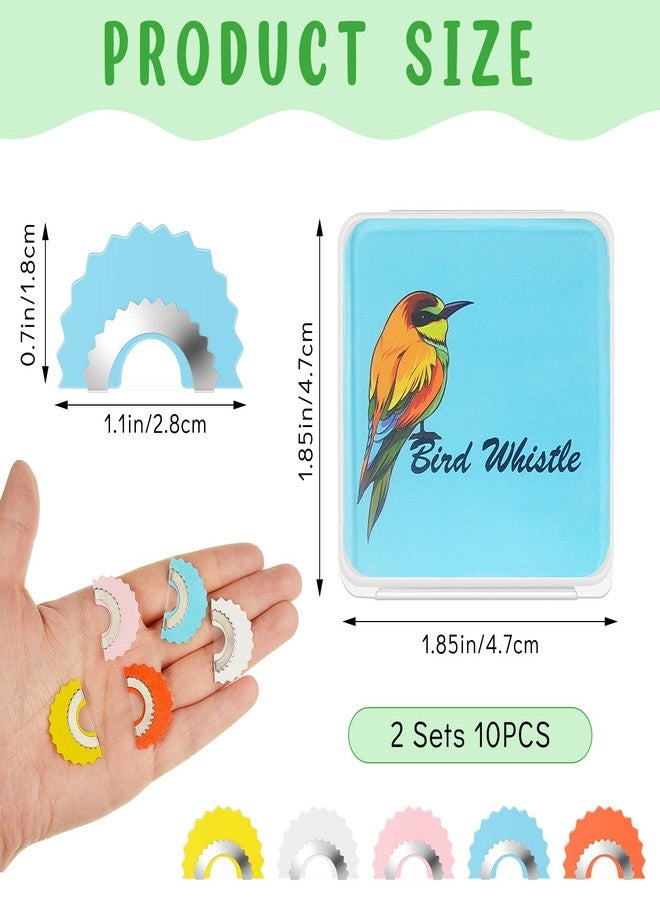 Sonwyoung 10 Pcs Bird Whistle Bird Caller Tongue Original Tweeting Noisemaker Toys Warbler Tricks Gag, 5 Colors - Image 2