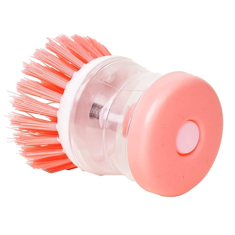 KHEDU FAB Khedu Fab 2 Pcs DishWashbasin Plastic Cleaning Brush with Liquid Soap Dispenser Plastic Wash Basin Brush Cleaner with Liquid Soap Dispenser Multicolour  - Image 2