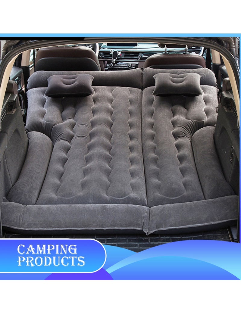 Manful Inflatable Mattress with Pump Portable Outdoor Air Mattress Foldable Single Thickened Flocking Mattress for Outdoor and Home  - Image 2