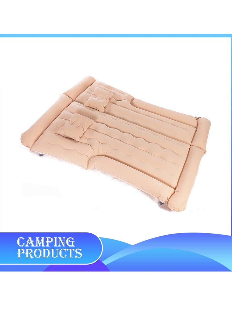 Manful Inflatable Mattress with Pump Portable Outdoor Air Mattress Foldable Single Thickened Flocking Mattress for Outdoor and Home  - Image 3
