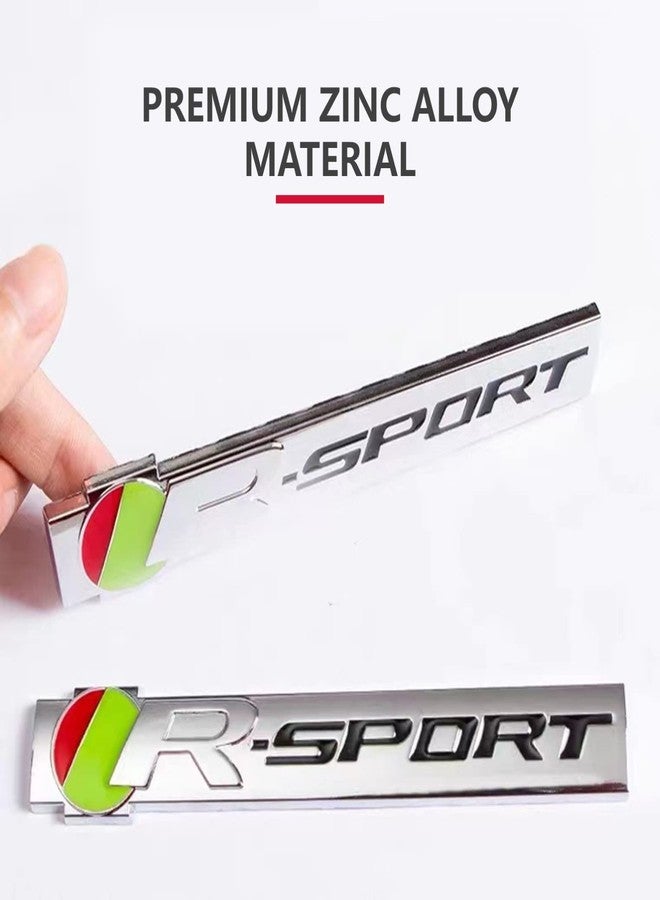 ARKOSKNIGHT R-dynamic Sports 3D Badge,Car Body Trunk Fender Front Grille R-SPORT R S Emblem Logo Sticker,Special Vechicle Symbol Compatible with Jagvar Accessories(R-Sports Chrome) - Image 3