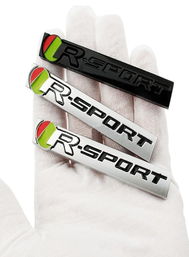 ARKOSKNIGHT R-dynamic Sports 3D Badge,Car Body Trunk Fender Front Grille R-SPORT R S Emblem Logo Sticker,Special Vechicle Symbol Compatible with Jagvar Accessories(R-Sports Chrome) - Image 5