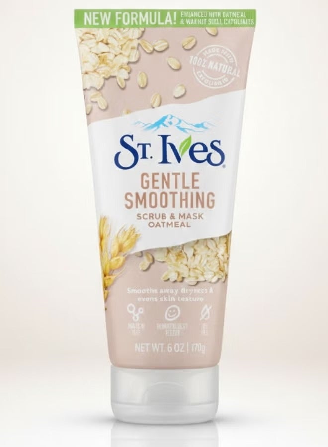 ST. Ives Gentle Smoothing Oatmeal Scrub Mask 170 g Face Exfoliating Mask Gentle Cleanser Smooth Soft Skin Care - Image 1