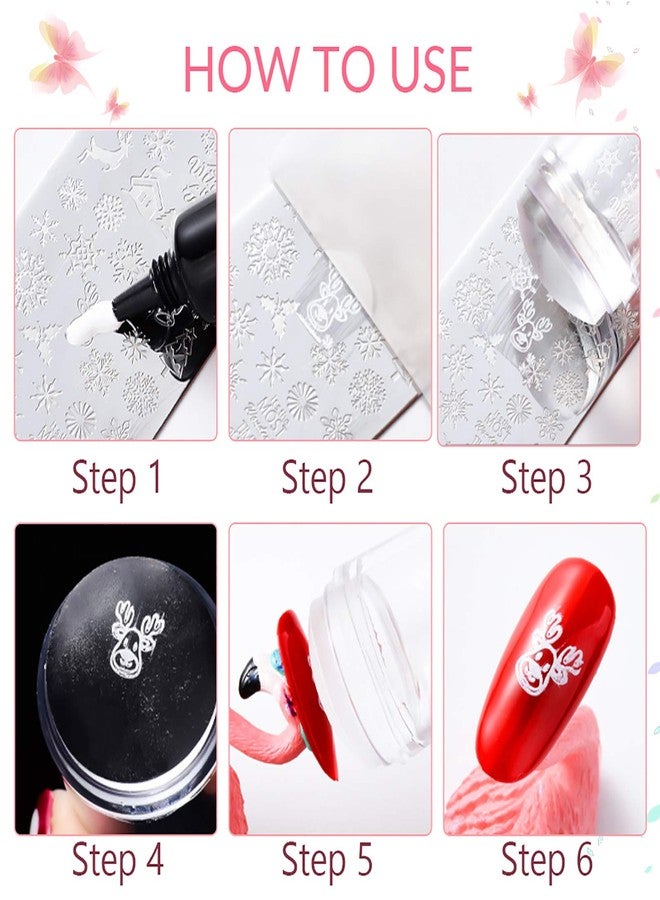 NICENEEDED Punk Style Nail Art Stamping Template, Tarot Cross Snake Butterfly Image Nail Plates Nail Supplies, 1Pc Mix Pattern Vintage Nail Templates for Printing Stencil Tools - Image 4