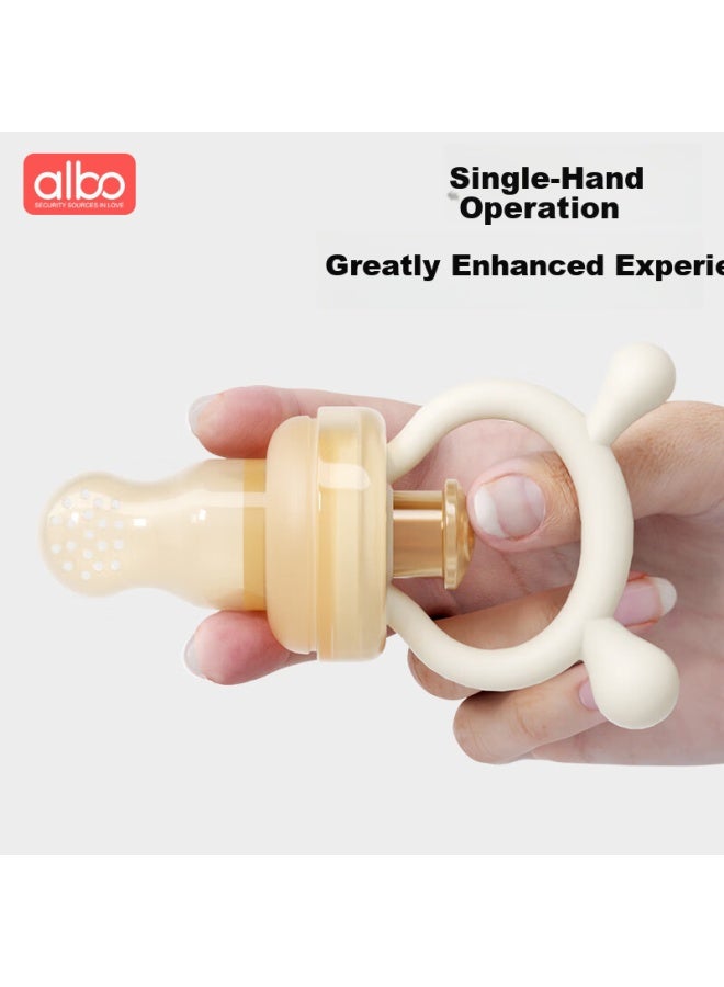 Albo Bite Bag Baby Fruit Feeder Teether Pacifier Baby Soother Push-Through Fruit And Vegetable Feeder - Image 5