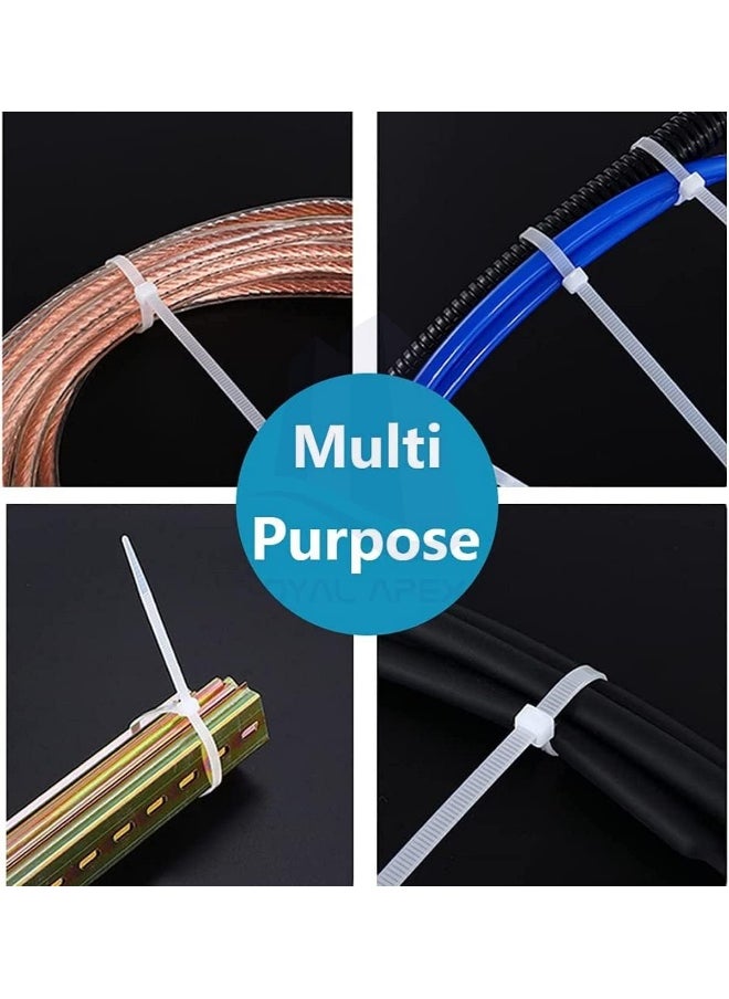 Royal Apex 100Pcs Cable Ties Nylon Zip Ties Wraps  - Image 5