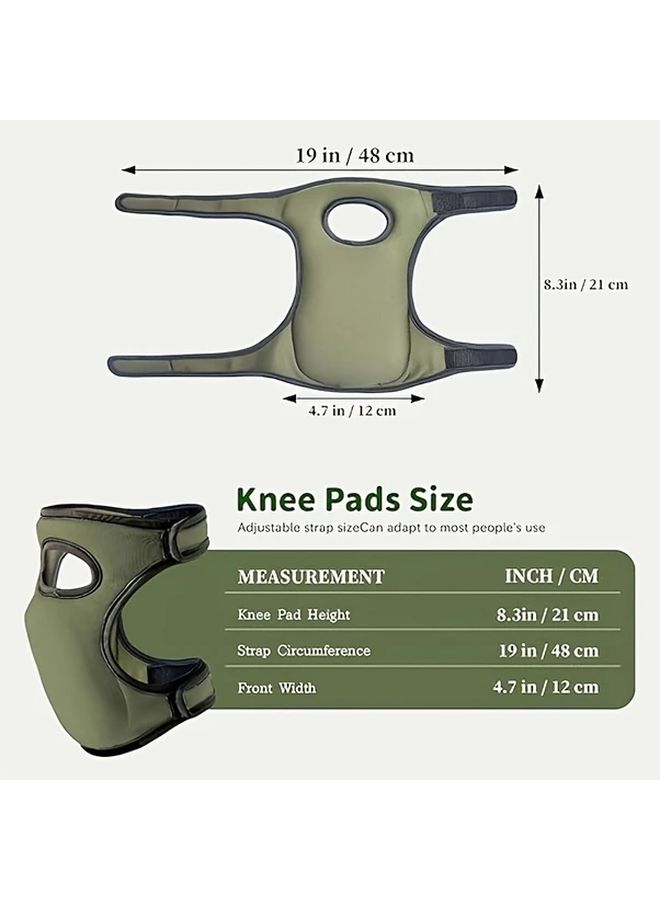 Green Knee Pads Pair Breathable Neoprene SBR for Running Fitness and Kneeling Work - Image 3