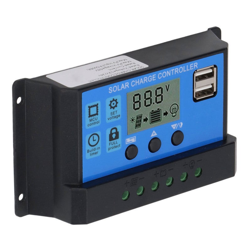 12V 24V Solar Panel Controller PWM Photovoltaic Regulator LCD Display MPPT Solar Charger 100A - Image 1