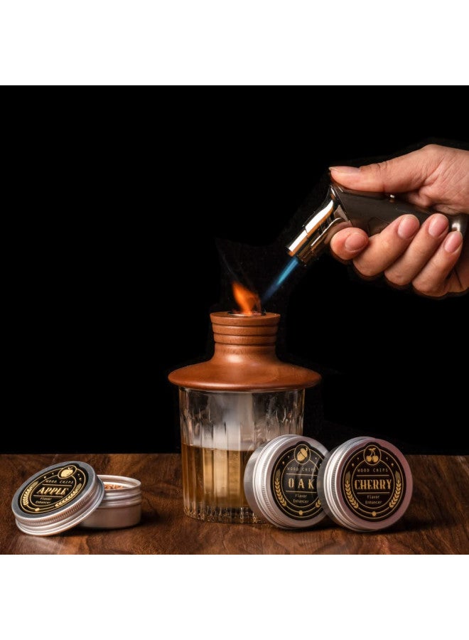 ComboJoy هدايا بوربون للرجال - مجموعة مدخن الكوكتيل مع شعلة وقطع خشبية للوي whiskey و bourbon، مجموعة كوكتيل قديم الطراز، هدايا whiskey، للأب، الزوج وعشاق الكوكتيل - Image 2