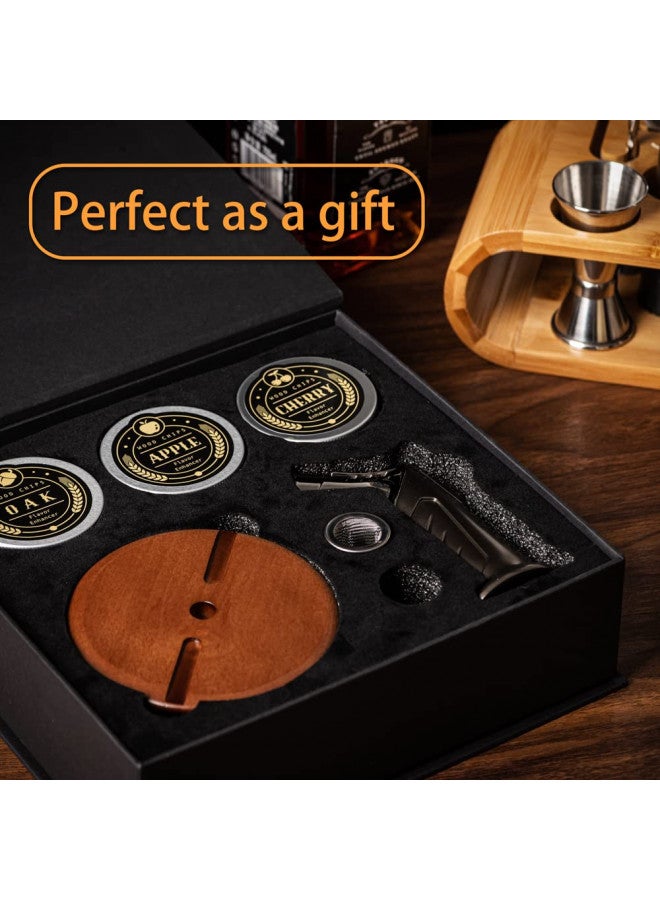 ComboJoy هدايا بوربون للرجال - مجموعة مدخن الكوكتيل مع شعلة وقطع خشبية للوي whiskey و bourbon، مجموعة كوكتيل قديم الطراز، هدايا whiskey، للأب، الزوج وعشاق الكوكتيل - Image 4