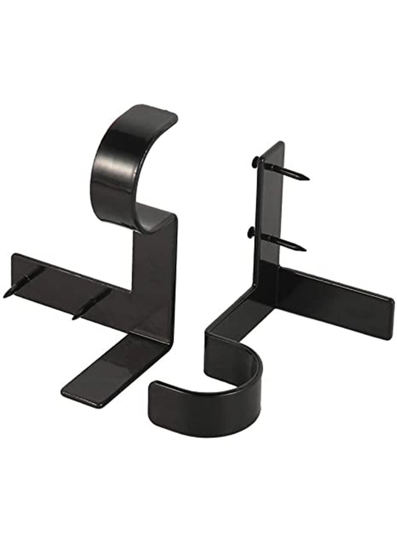 Y&D No Drill Curtain Rod Holder, Bracket, Window Frame Super Carrying Capacity, Screw Quick Hang Brackets for Valance Decoration Window, Bedroom, Home rods  - Image 1