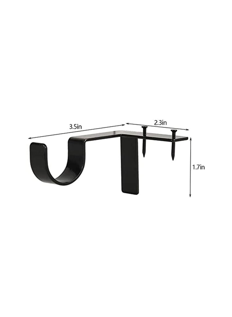 Y&D No Drill Curtain Rod Holder, Bracket, Window Frame Super Carrying Capacity, Screw Quick Hang Brackets for Valance Decoration Window, Bedroom, Home rods  - Image 2