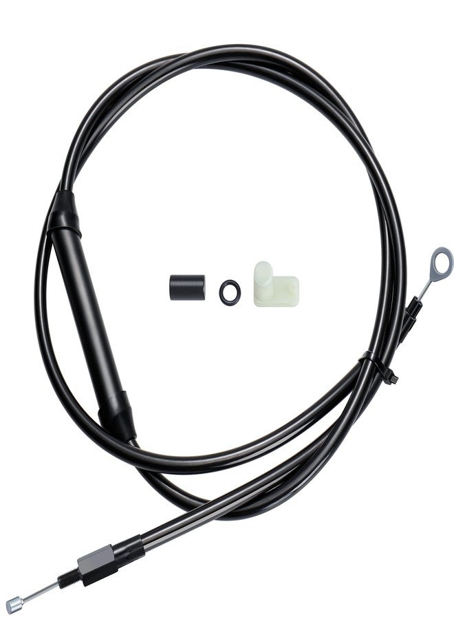 MoKitDora +12" Extended Length Clutch Cable Black Vinyl for 1987-2006 Harley Touring Dyna Softail Twin Cam Evolution 5 Speed Transmission with Mechanical Clutch, Black - Image 1