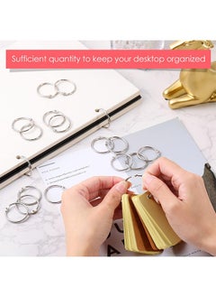 HS Binder Rings 0.8 Inch, 50 Pcs Book Rings, O Rings For Flashcards Loose, Metal Rings For Index Cards, Silver Loose Leaf Binder Rings For Paper, School, Home Or Office  - Image 4
