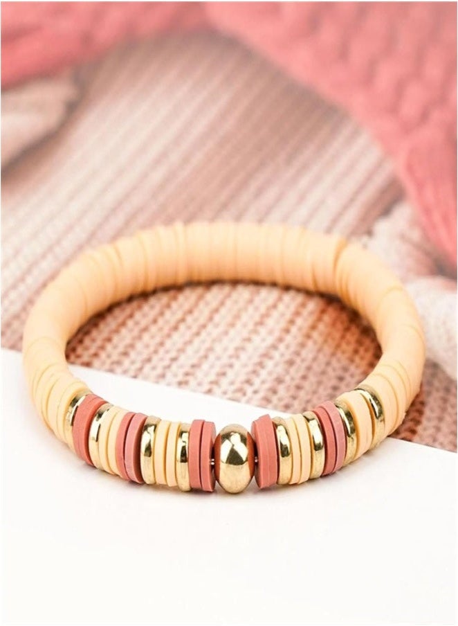 3000 Pcs Polymer Clay Beads Bracelet Making Kit – DIY Flat Round Heishi Beads with Gold Spacer Charms for Necklace, Bracelet, Earring, Phone Chain Craft Jewelry - Image 3