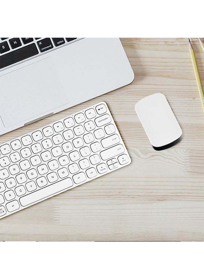 NIBEMINENT Portable Wireless Optical Mouse White/Black  - Image 2