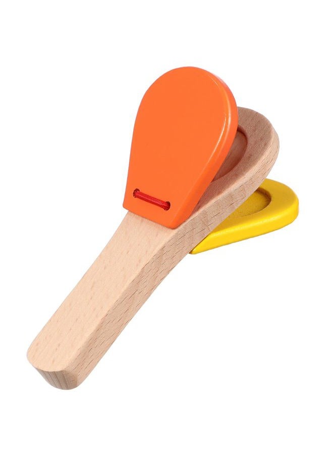 STOBOK Wooden Castanets Music Clapper Hand Clappers Percussion Instrument Toy for Kids Children Toddler Baby - Image 1