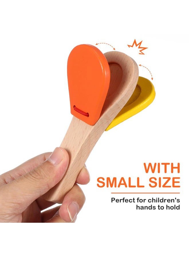 STOBOK Wooden Castanets Music Clapper Hand Clappers Percussion Instrument Toy for Kids Children Toddler Baby - Image 4