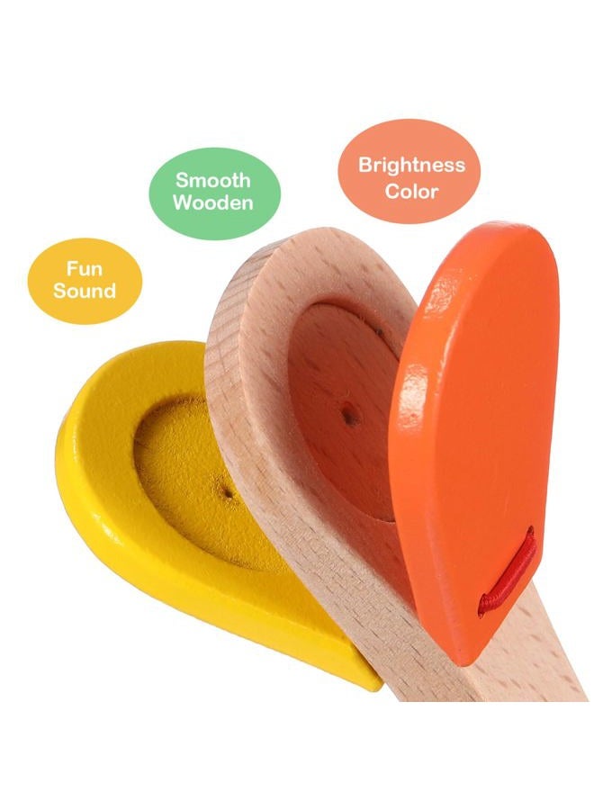 STOBOK Wooden Castanets Music Clapper Hand Clappers Percussion Instrument Toy for Kids Children Toddler Baby - Image 3