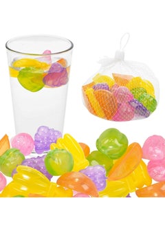 Generic Pack of 24 Fruit Reusable Ice Cubes | Filled with Pure Water Multicolour  - Image 1