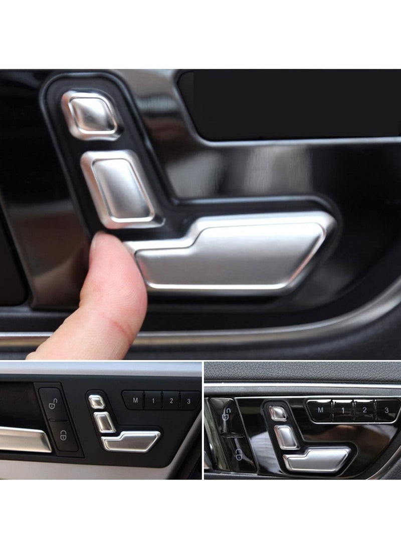 Y&D - Door Seat Adjust Button Cover for Mercedes Benz, 6 Pcs Adjustment Caps B-Class W246 / C-Class W204 E-Class W212 ML W166 CLA W117 GLK X204 GL X166 CLS W218 - Image 1