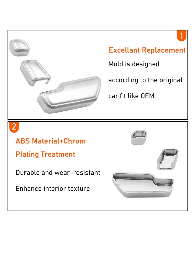 Y&D Door Seat Adjust Button Cover for Mercedes Benz, 6 Pcs Adjustment Caps B-Class W246 / C-Class W204 E-Class W212 ML W166 CLA W117 GLK X204 GL X166 CLS W218  - Image 3